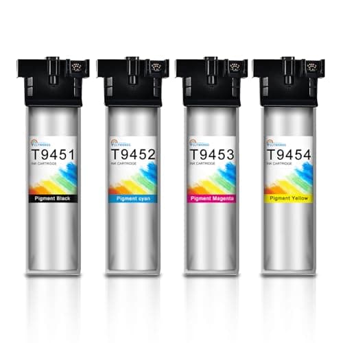 Image of CLYWENSS T9451 T9452 T9453 T9454 Ink Cartridges High Yield Replacement Compatible with Epson WorkForce Pro WF-C5210 WF-C5290 WF-C5710 WF-C5790 WF-C5210DW WF-C5290DW WF-C5710DWF WF-C5790DWF Ink, 4-Pack