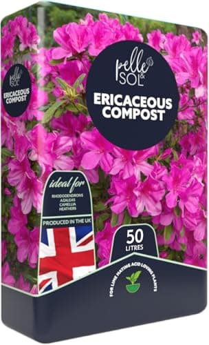 Image of Pelle & Sol Ericaceous Plant Food | Potting Soil Peat Free Compost | Acidic Compost for Plants Rhododendrons, Azalea, Camellias, Heathers, Pieris, Blueberry and Cassiope (50L)