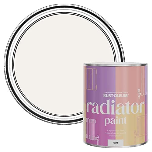 Image of Rust-Oleum White Radiator Paint in Matt Finish - Chalk White 750ml