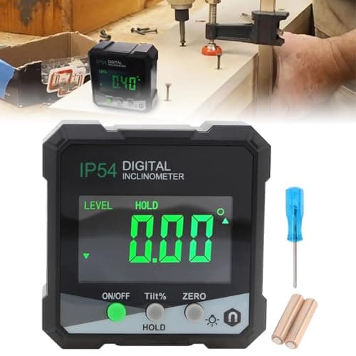 Image of Smgda Digital Level Box, 0-360°Inclinometer Digital Angle Finder Angle Gauge, Waterproof Digital Spirit Level Protractor with Magnetic Base & LCD Display for Carpentry, Building, Masonry, Automobile