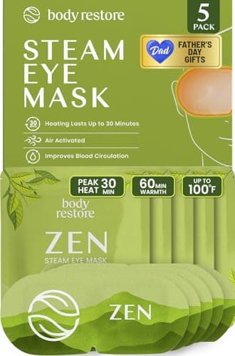 Image of Steam Eye Mask, Green Tea, 5 Pack, Body Restore