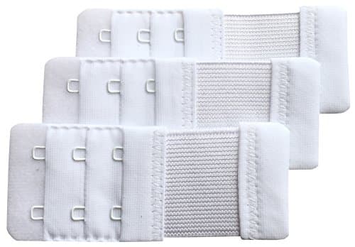 Image of Chanie Women Pack of 3 Soft Comfortable 2 Hooks Bra Extender,9.2cm x 3.8cm