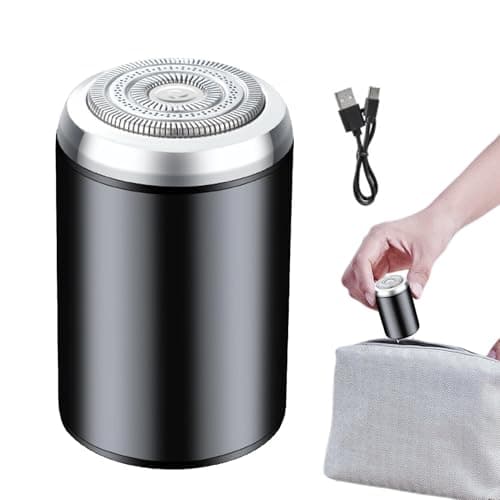 Image of Sopamis M-ini Electric Shaver | Portable Small Electric Razors Man | USB Rechargeable Mustache Trimmer Tool with Double Ring Elastic Net | Pocket Size Waterproof Electric Shavers Razors for Wet & Dry
