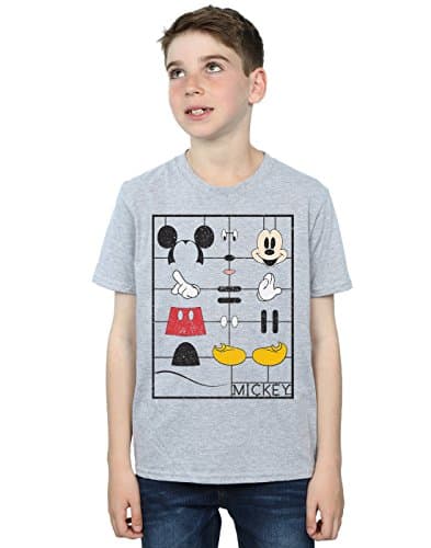 Image of Disney Boys Mickey Mouse Construction Kit T-Shirt 5-6 Years Sport Grey
