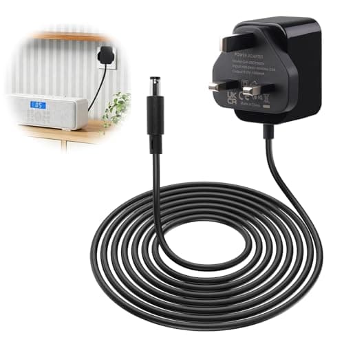 Image of 5V 1A Power Supply Adapter UK Plug, AC dc 5v charger Switching Charger 5W, 5.5mm x 2.1mm Center Positive, 100–240V Wall Adapter for CCTV Camera, LED Strip, Router, Speaker 1.5m cable