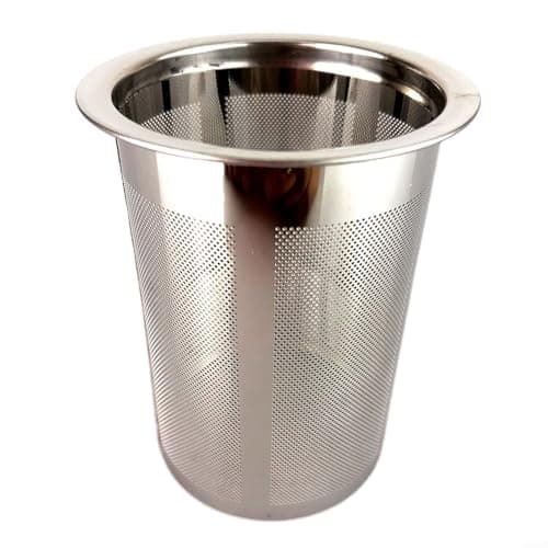 Image of HomeVortex Reusable Stainless Steel Coffee Strainer with Fine Mesh, For Easy Clean Tea Infuser Filter for Cold Brew Drip Jar, Dishwasher Safe Kitchen Accessory, Silver