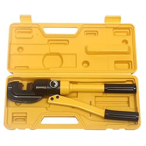 Image of Hydraulic Bolt Cutter, 13 Ton Hydraulic Cutter Steel Cutting Tool, 4-22mm Rebar, C-Shaped Open Clamp Head, Handheld Steel Rebar Cutter Steel, Electricity, Require Cutting Steel Bars, with Toolbox