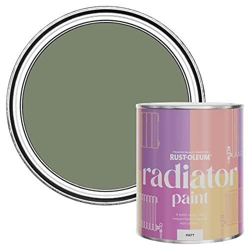 Image of Rust-Oleum Green Radiator Paint in Matt Finish - Bramwell 750ml