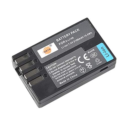 Image of DSTE D-Li109 Rechargeable Li-ion Battery Compatible with Pentax K-R K-30 K-50 K-500 K-2 K-S2 K-S1 Camera