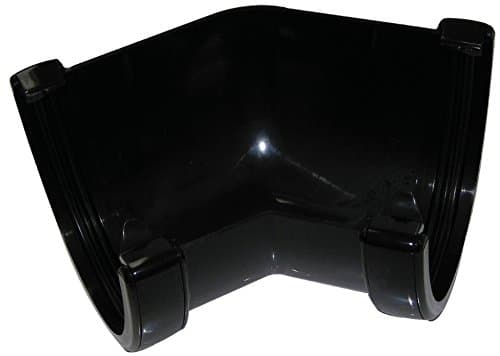 Image of (45/135 Degree Angle) in The Floplast (Black) Hi-Cap Guttering Range Gutter:115mm DOWNPIPE: 68 or 80mm Select Individual Components as Required