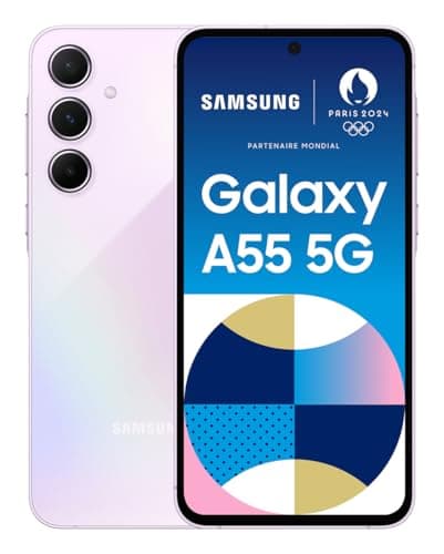 Image of Samsung Galaxy A55 5G Android Smartphone 8GB RAM 6.6 Inch SIM Free 128GB Lilac