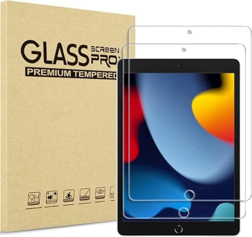 Image of selling united Tempered Glass Screen Protector for iPad 10.2 Inch 9th/8th/7th Generation, 2 Pack, 9H Hardness, HD Clear, Anti-Scratch (2, iPad 9th/8th/7th Gen 10.2-inch)