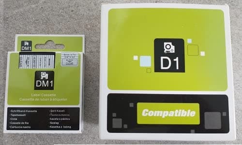 Image of NOW INK LTD 43610 Label Tape. Compatible with DYMO D1 Series Standard Labelling Tapes. (6mm, Black ON Clear)
