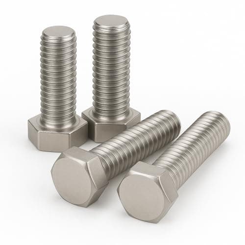 Image of M5 Bolts, M5 x 16mm Hex Head Cap Screws (20pk) - A2 Stainless Steel, Fully Threaded Hex Head Cap Screws For Construction, Automotive, Machinery (20pk)
