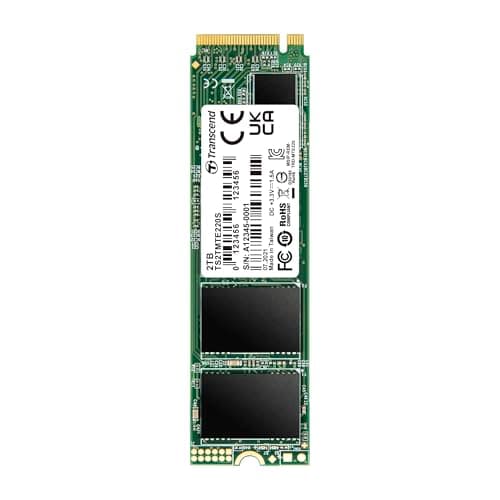 Image of Transcend MTE220S 2TB NVMe PCIe Gen3 x4 SSD, Read/Write up to 3,500/2,900 mb/s with DRAM Cache & Graphene Heatsink TS2TMTE220S