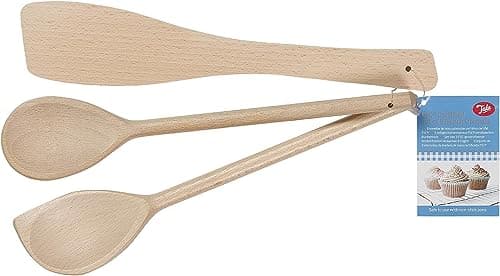 Image of Tala FSC Beechwood Slotted Spatula for Frying Home Kitchen Utensil 30cm (Pack of 2)