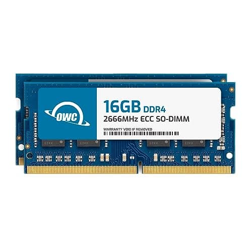 Image of OWC 32GB (2x16GB) Compatible with Synology D4ECSO-2666-16G, D4ES01-16G | DDR4 2666MHz PC4-21300 ECC SODIMM 2Rx8 1.2V Memory Upgrade for NAS DiskStation, RackStation, FlashStation, (OWC2C6D42R8032P)