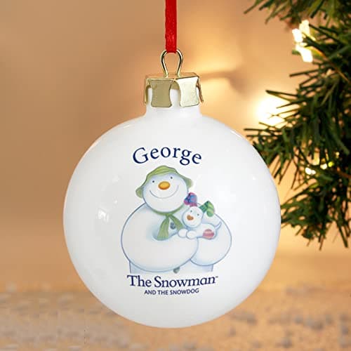 Image of Custom Personalised The Snowman and the Snowdog Bauble
