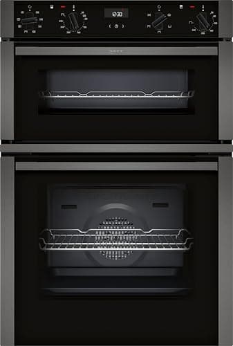 Image of NEFF, N50, U1ACE2AG3B, 60cm Built-in Double Oven with CircoTherm, Easy Clean and LCD display in Graphite-Grey