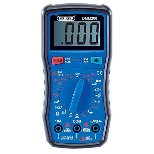 Image of Draper Digital Multimeter | Voltage Tester | LCD Screen Current Meter | Multi Use Testing Tool | 41817