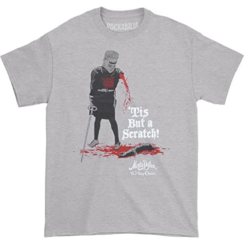 Image of Monty Python Mens Grey T Shirt Tis But A Scratch Image XL TV Show Official