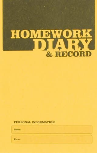 Image of Silvine A6 homework diary and record book - yellow cover