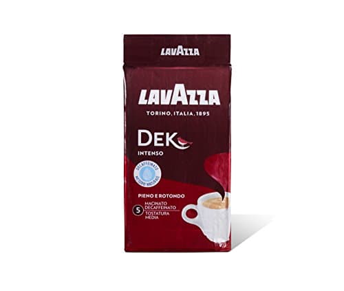 Image of LAVAZZA DEK Intenso Decaffeinated Ground Coffee 250g Italian Espresso