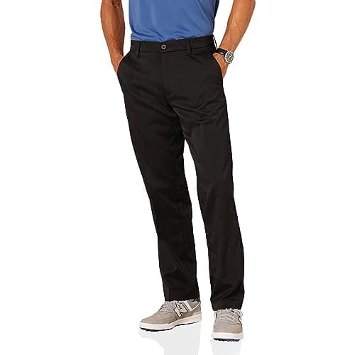 Image of Amazon Essentials Men's Classic-Fit Stretch Golf Trousers (Available in Big & Tall), Black, 38W / 30L