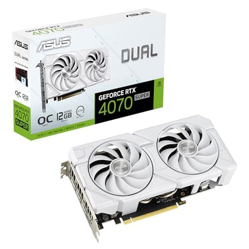 Image of ASUS Dual GeForce RTX™ 4070 Super EVO White OC Edition (PCIe 4.0, 12GB GDDR6X, DLSS 3, HDMI 2.1a, DisplayPort 1.4a, 2.5-Slot Design, Axial-tech Fan Design, Dual BIOS)