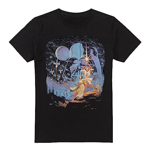 Image of Cotton Soul Star Wars Retro Poster Unisex T Shirt, Black, Medium