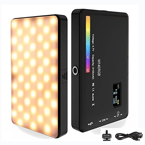 Image of SRIKEKL RGB Video Light,Portable LED Camera Light Panel 360° Full Color Light CRI95+ Dimmable 2500K-9000K, 3100mAh Rechargeable LED DSLR Fill Light for Photography, Video Conference, YouTube, TikTok