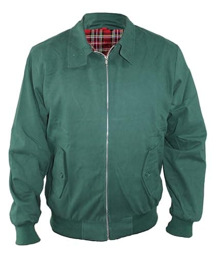 Image of Harrington Jacket Classic/Retro/Mod/Scooter by SKYTEXUK, 10 colours, sizes XS - 8XL (4XL, Green)