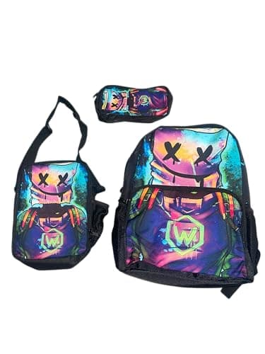 Image of Fayet Backpack 3D Printed School Bags Unisex Laptop Backpack for Kids/Students/Adults (16inch, Green Marshmello)