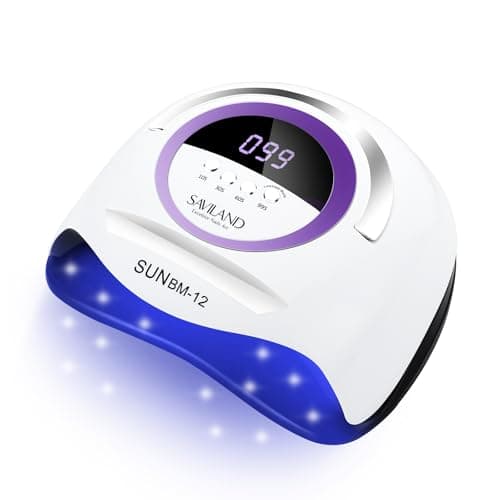 Image of SAVILAND UV Nail Lamp, 300W Fast Curing, 72 LEDs, Phone Stand, 4 Timers, Dual Light & Smart Sensor UV/LED Lamp for Gel Nails Home & Salon