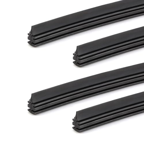 Image of 4Pcs 32" Wiper Blade Refills Windscreen Wiper Rubber Strips Universal Car Frameless Replacement Windshield Front Rear Wiper Blades Refills Parts for Most Auto Vehicle Vans Trucks Buses, Gray-black