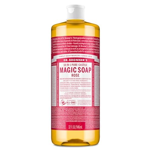 Image of Dr. Bronner 'S Magic Soaps 18 In 1 Pure Castile Soaps Rose 946 ml