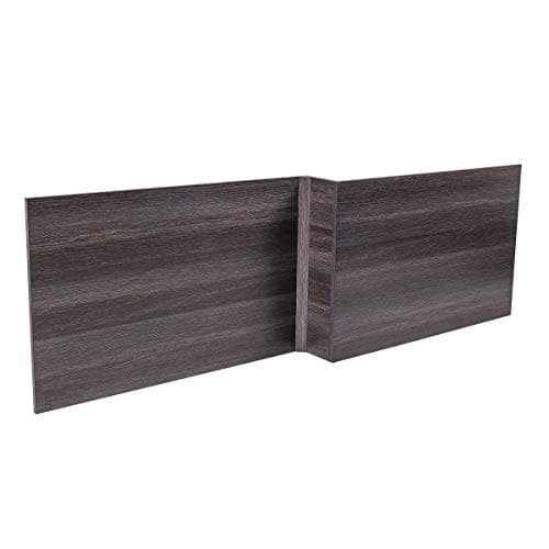 Image of Aquariss 1700 L Shape Calm Grey Effect Wood Shower Bath Front Panel