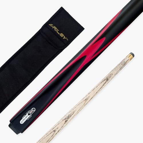 Image of BAIZE MASTER Riley RONNIE O'SULLIVAN Endorsed Limited Edition Ash Snooker and English Pool Cue 9.5mm Leather Tip - 57 Inch, 17-19oz (ARG-52 with Soft Case)