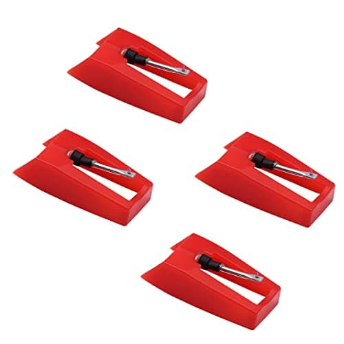 Image of Record Player Needle, Gartopvoiz 4pcs Diamond Stylus Replacement for Suitcase Turntable, Phonograph, LP Vinyl Player