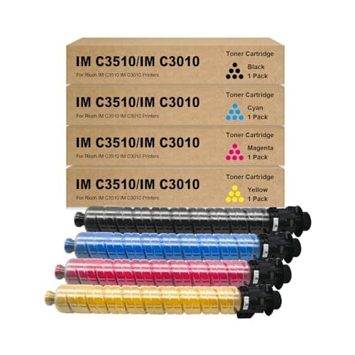 Image of IM C3510 IM C3010 High Yield Toner Cartridges 842550 842553 842552 842551 for Ricoh IM C3010 IM C3510 IMC3510 IMC3010 Printer (4Pack Black Cyan Magenta Yellow)