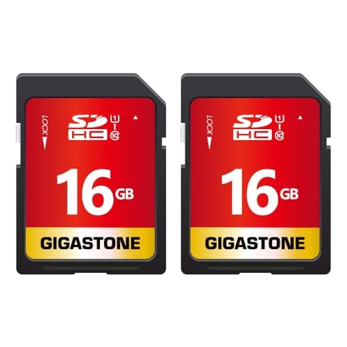 Image of Gigastone 16GB SDHC Memory Card, Pack of 2 Cards, Prime Series, Up to 80MB/s Transfer Speeds for Photos, Videos, Music, Files, Camcorder, Camera, PC, Class 10 U1 UHS-I