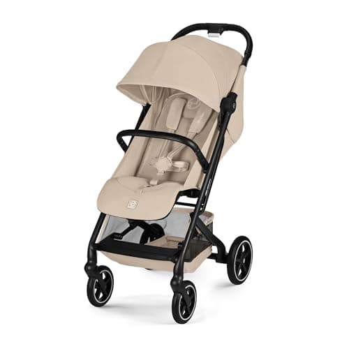 Image of CYBEX Gold BEEZY Pushchair with Ergonomic Reclining Position, from Birth to Approx. 4 Years (max. 22 kg), Compact fold, one-Hand Harness System, Almond Beige