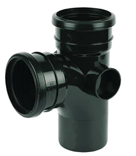 Image of FLOPLAST 110mm Soil Ring Seal 92.5 Degree Branch - Black