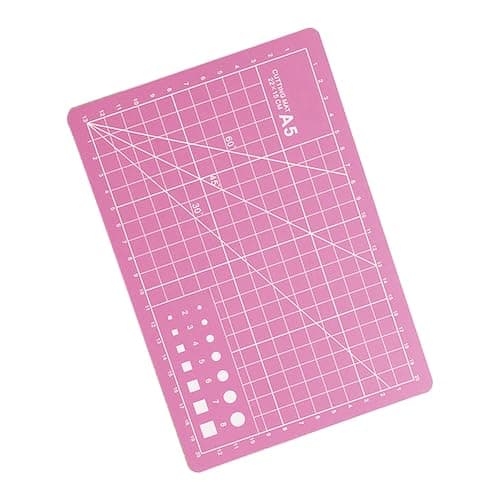 Image of Cutting Mat, A5 PVC Craft Mat Self Healing Cutting Board for Fabric DIY Craft Sewing Quilting - Pink