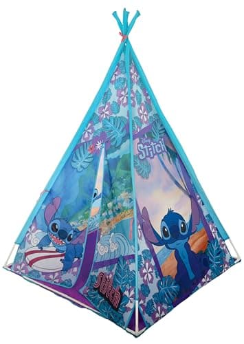Image of Disney Stitch Kids' Play Tent | Officially Licensed | Indoor Outdoor Play | Girls Boys Story Time Teepee Den Hideaway | Age 2+