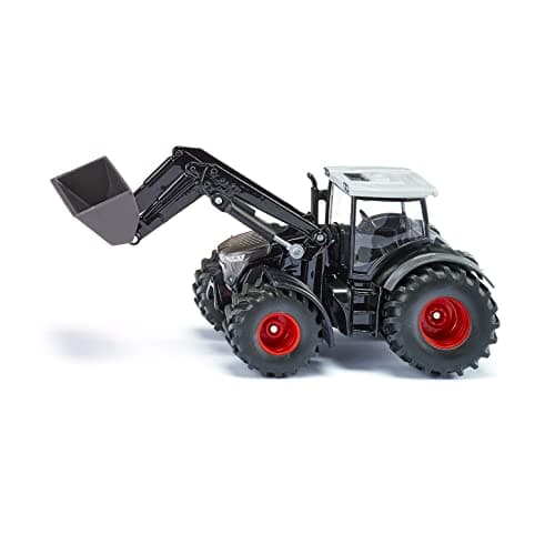 Image of siku 1990, Fendt 942 Vario with Front Loader, Toy Tractor, 1:50, Metal/Plastic, Black, Moving Bucket and Front Loader, Rear and Front Coupling