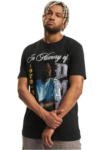 Image of Mister Tee Men's DMX in Memory Off Oversize Tee T-Shirt, Black, XS