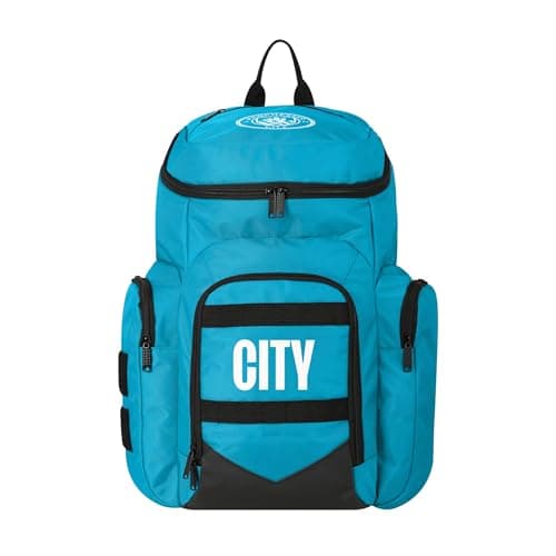 Image of FOCO Officially Licensed Manchester City FC Football Explorer Blue Backpack