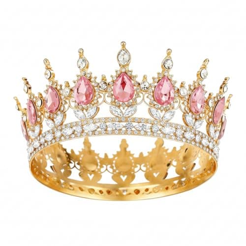 Image of Princess Crown Tiara for Women – Full Round Crystal Rhinestone Crown for Wedding, Birthday, Carnival Costume Hair Accessories