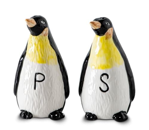 Image of Set Of 2 Penguin Salt And Pepper Shakers Ceramic Salt Pepper Shaker Cute Salt & Pepper Shakers Set Kitchen Salt Pepper Shaker Set